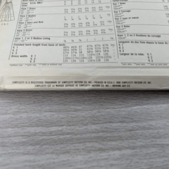 Vintage Simplicity 1986 Misses' Dress Pattern 7842 in Three Lengths Size 10 - Picture 3 of 4